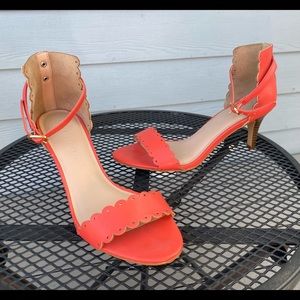 Kelly & Katie Coral Faux Leather Heel Sandals